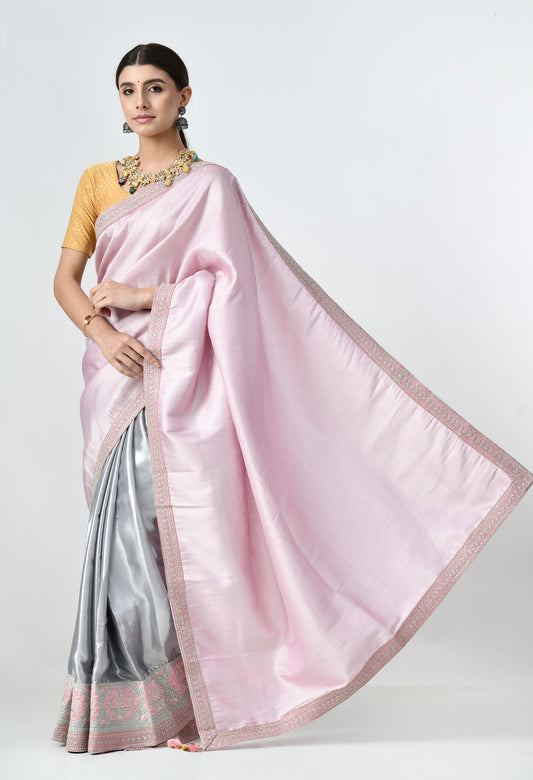 Kanjivaram & Satin Saree