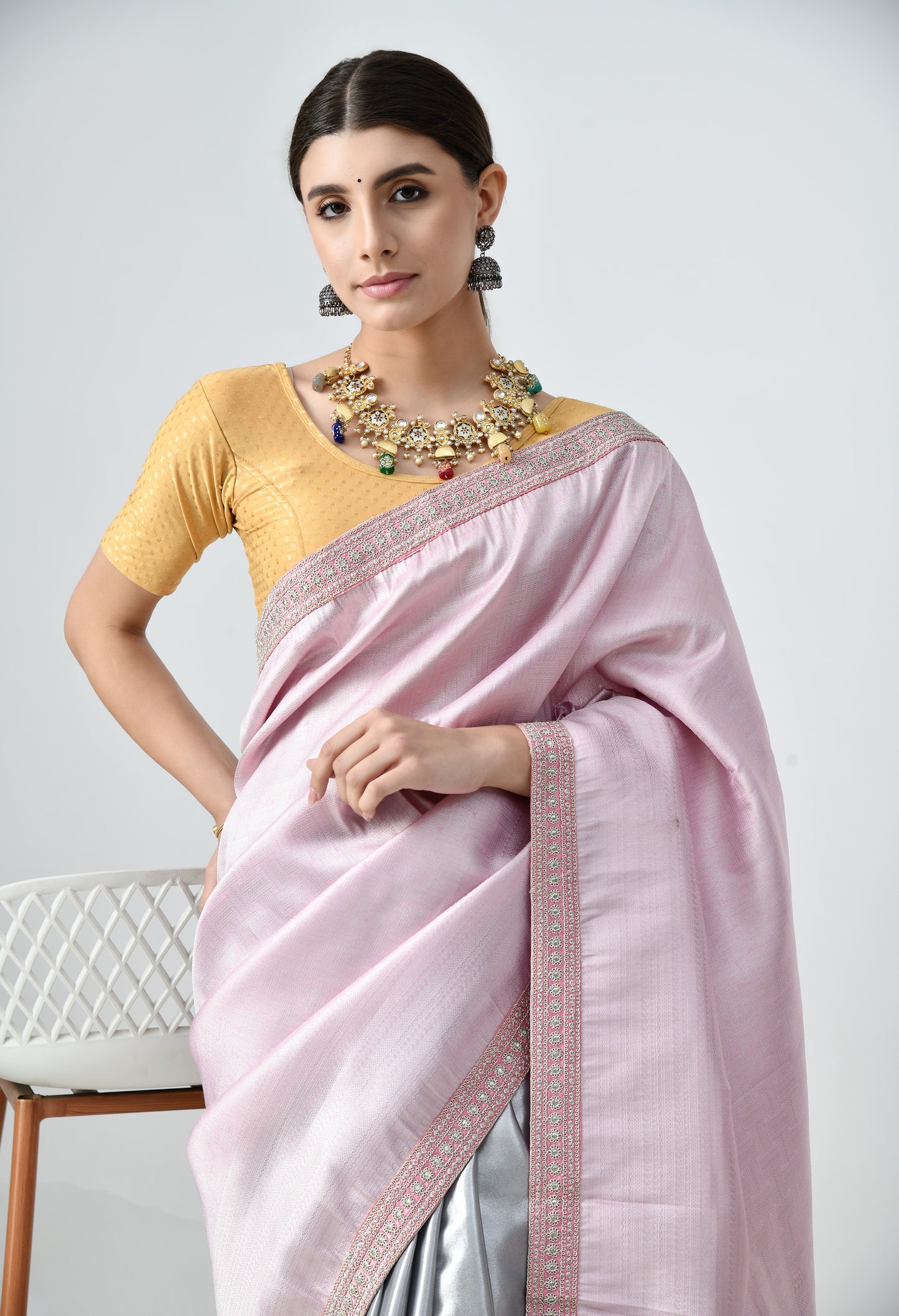 Kanjivaram & Satin Saree