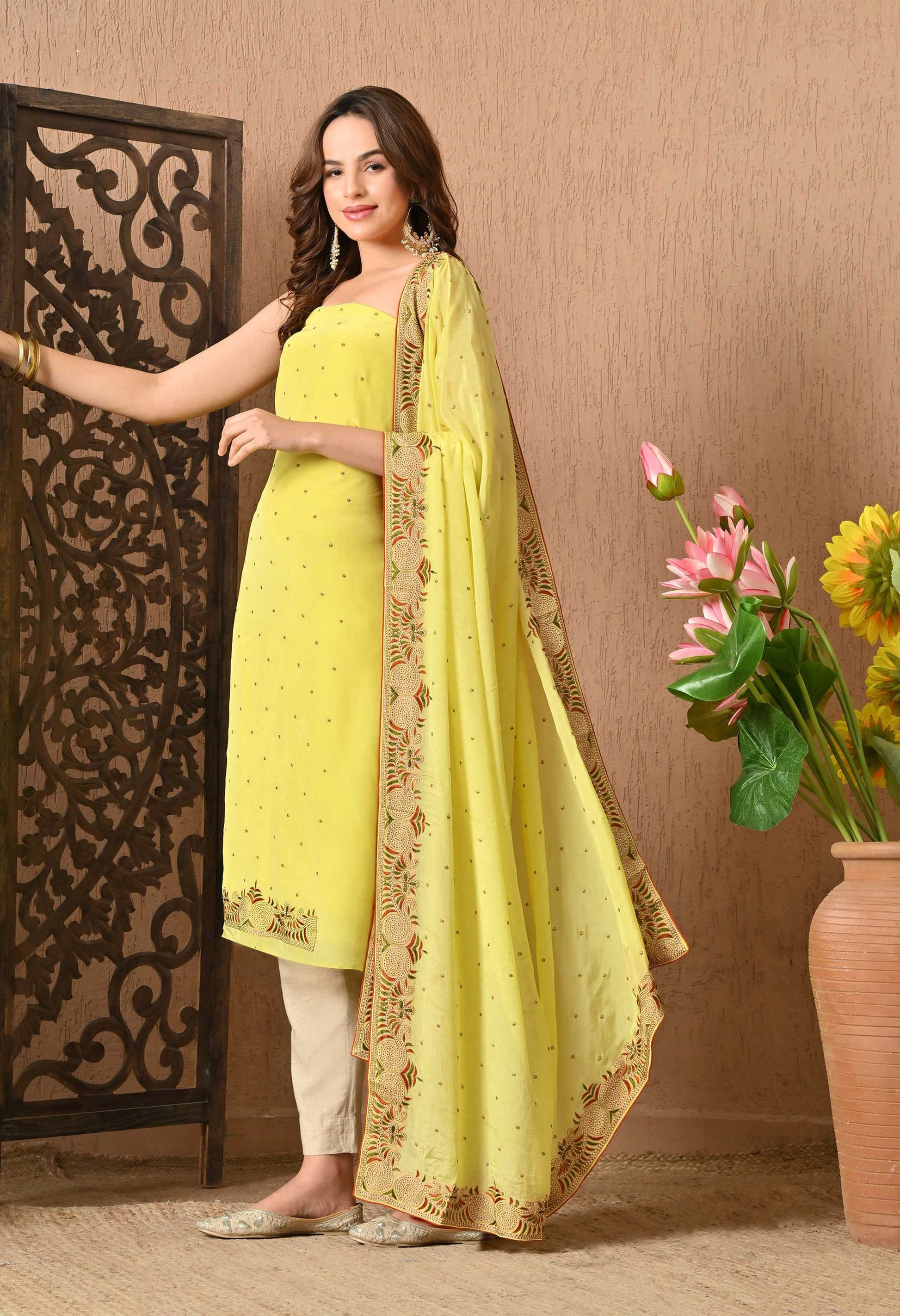 Crepe women Suits Party Wear 