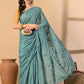 Hand Embroidery chiffon Saree