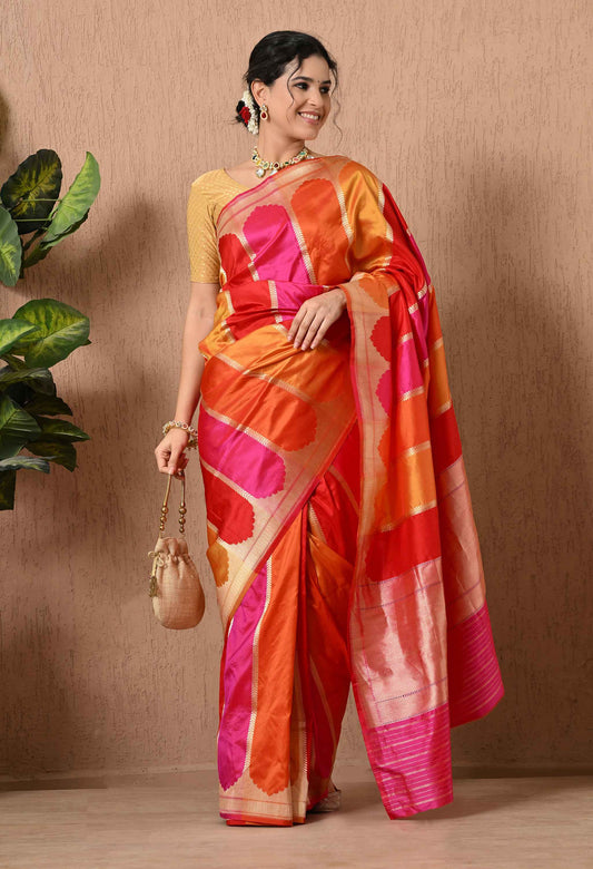 Rangkaat Handloom Kataan Silk Saree