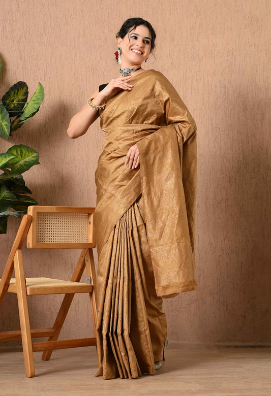 Pure Kataan Silk Gold Zari Saree