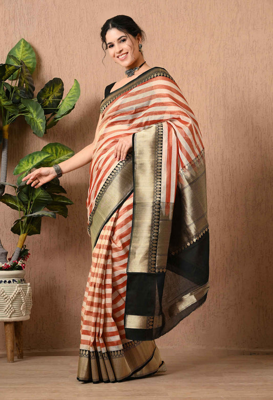 Handwoven Tissue Silk Saree