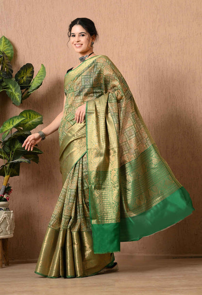 Cotton Saree With Ethnic Motif Work