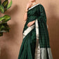 Best Green Pure Silk Kora Saree