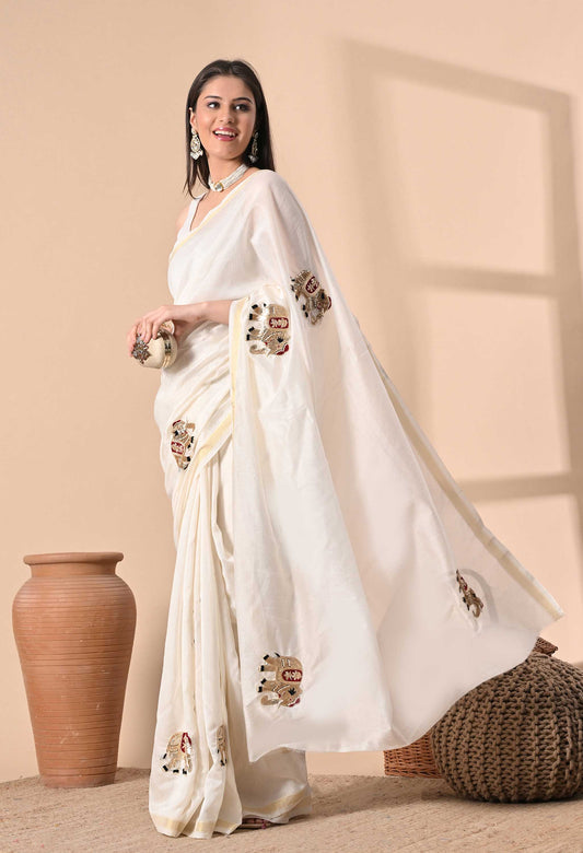 Handmade Best Chanderi Cotton Saree