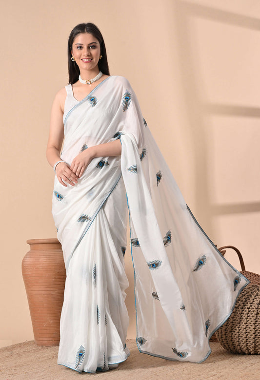 Designer Pure Crepe Silk Sarees