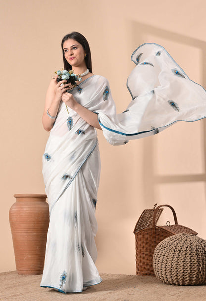 Designer Pure Crepe Sarees women
