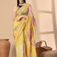Best Handwork Yellow Saree