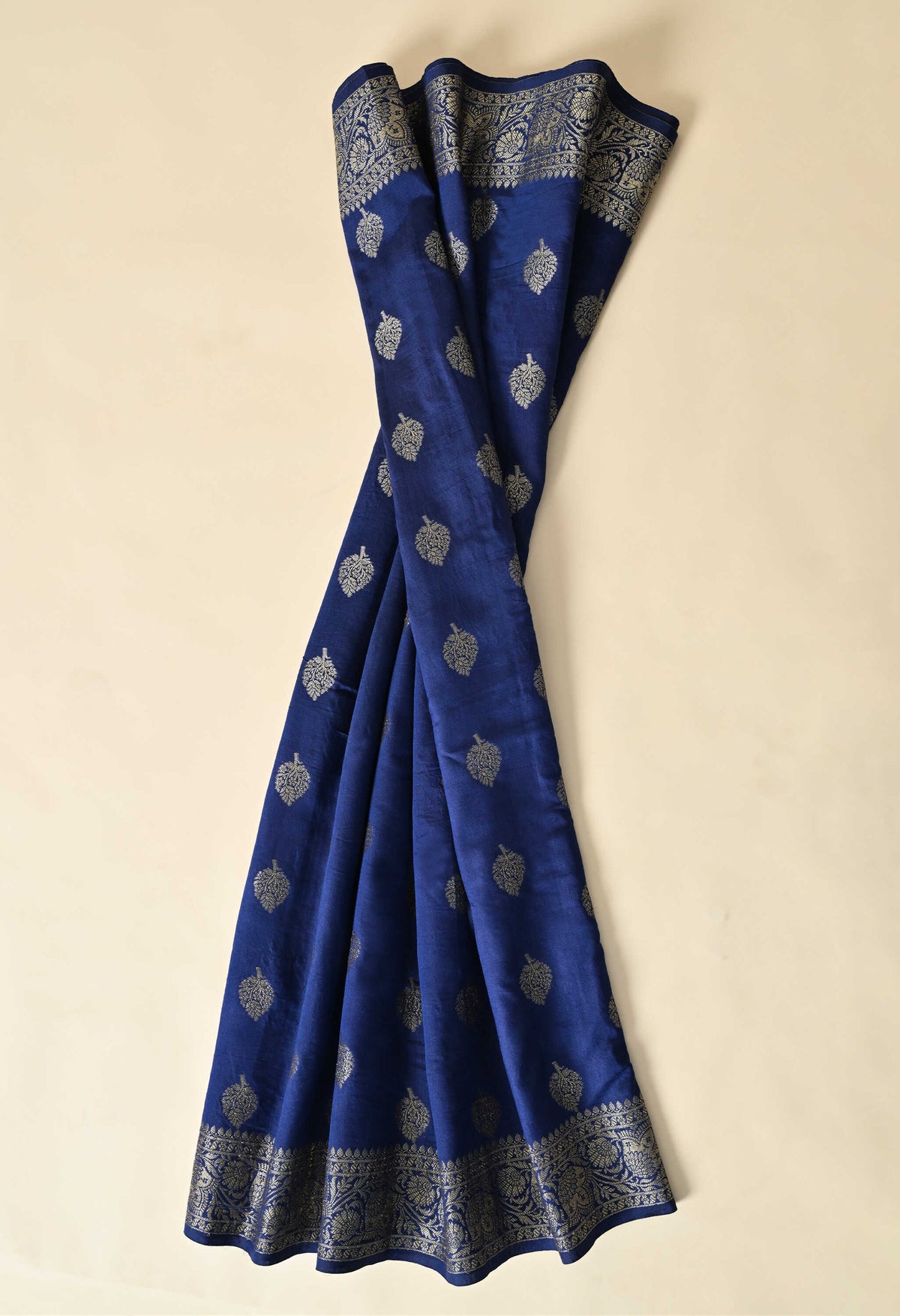 Beautiful Blue Banarasi Silk Saree