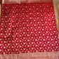 HandCrafted Pure Kataan Silk Red Saree