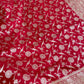 HandCrafted Pure Kataan Silk Red Saree