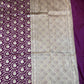 HandCrafted Pure Kataan Silk Purple Saree