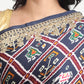 Gajji Silk Saree With Ikat Print