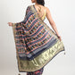 Gajji Silk Saree With Ikat Print