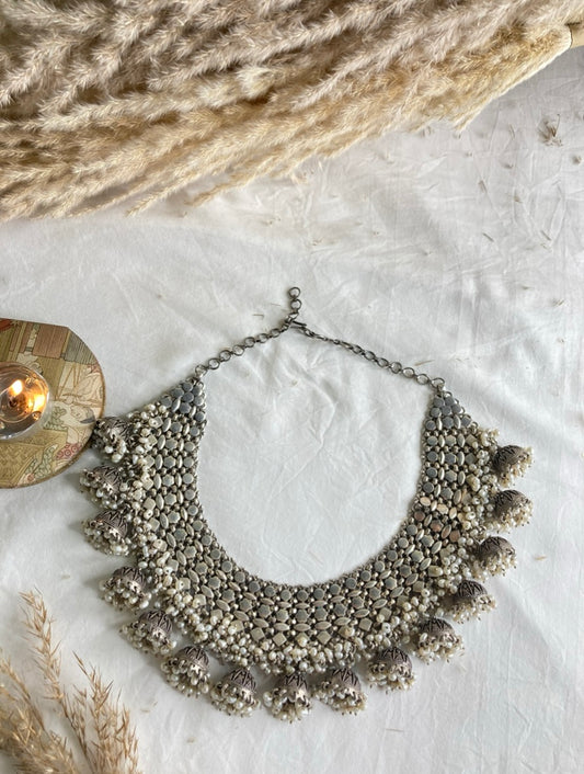 Wedding Silver Necklace Set