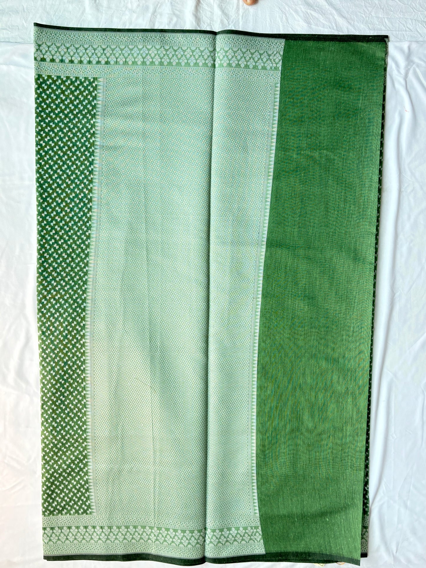 Cotton Green Saree