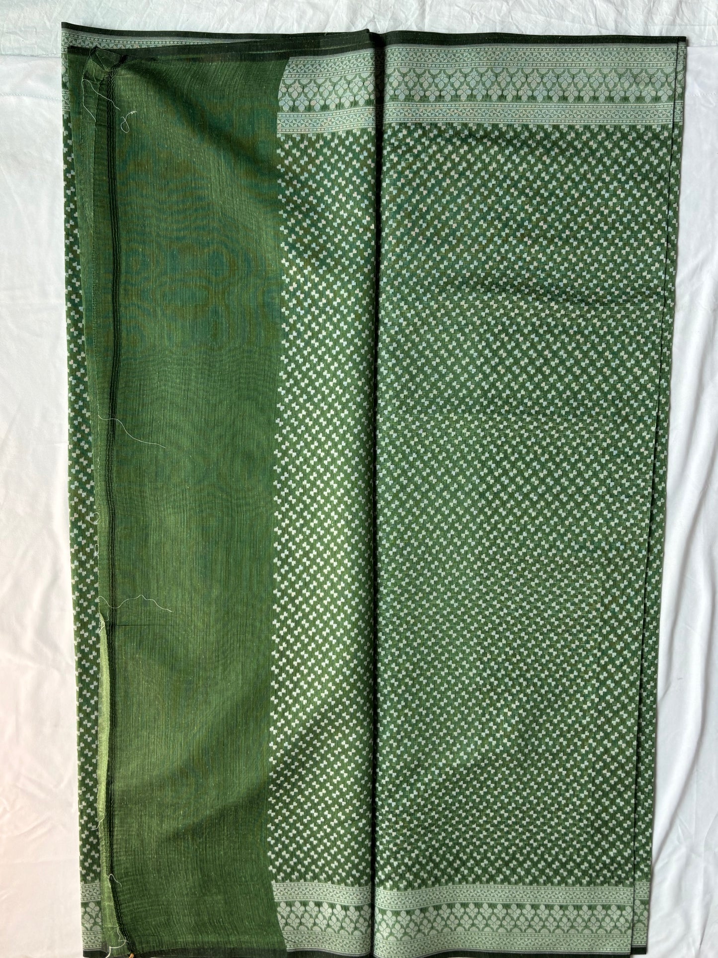 Cotton Green Saree