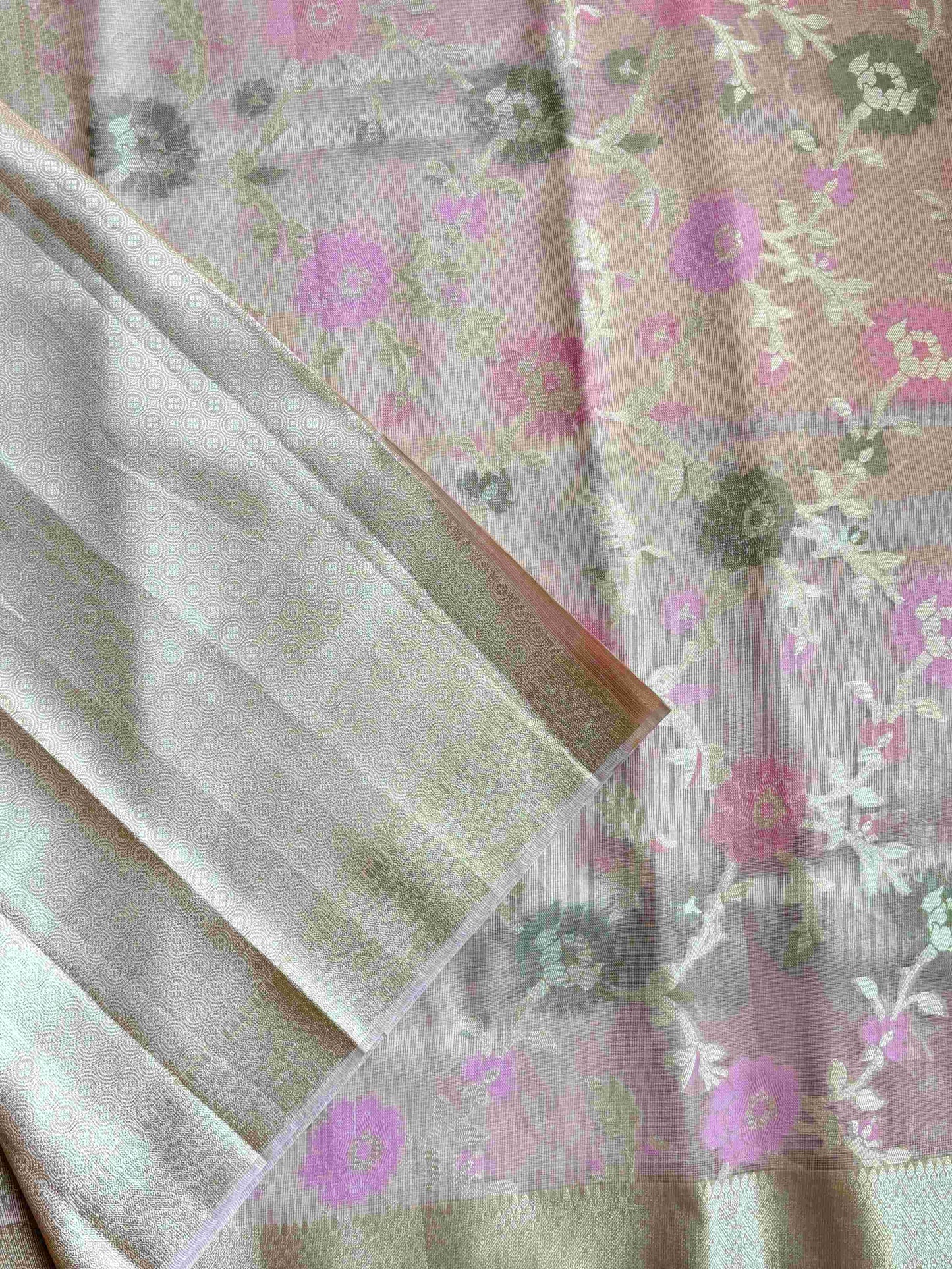 Tissue Plain Muga Silk Saree