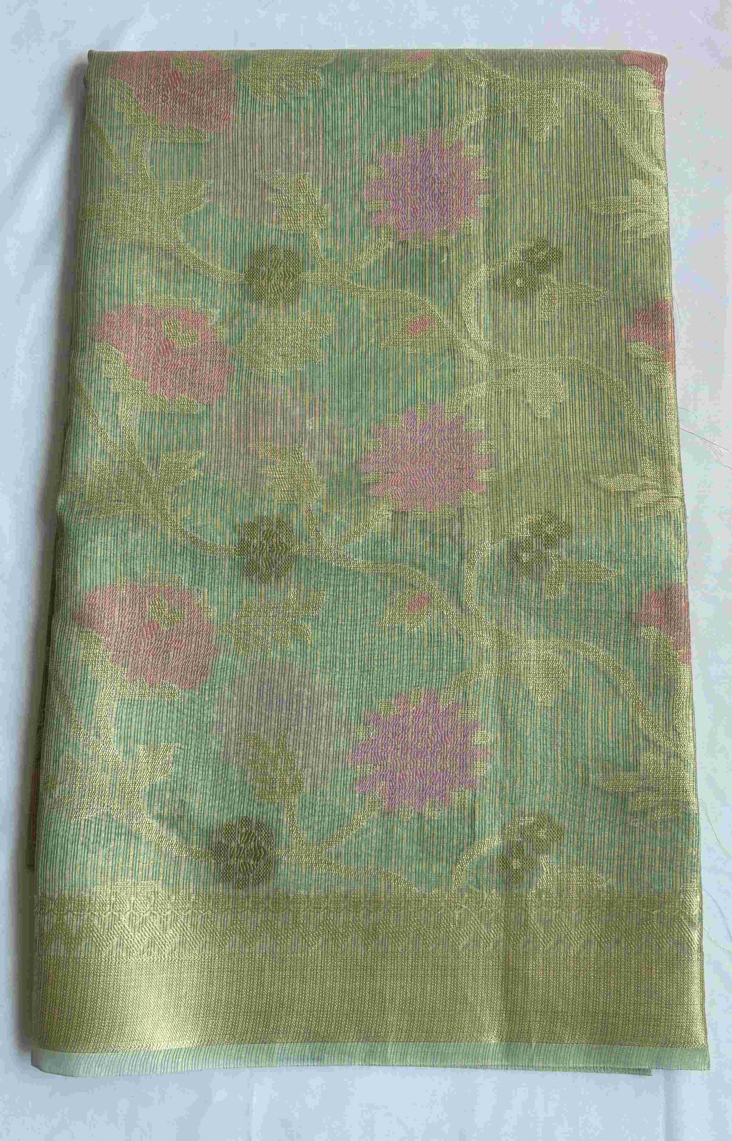 Tissue Plain Muga Silk Saree