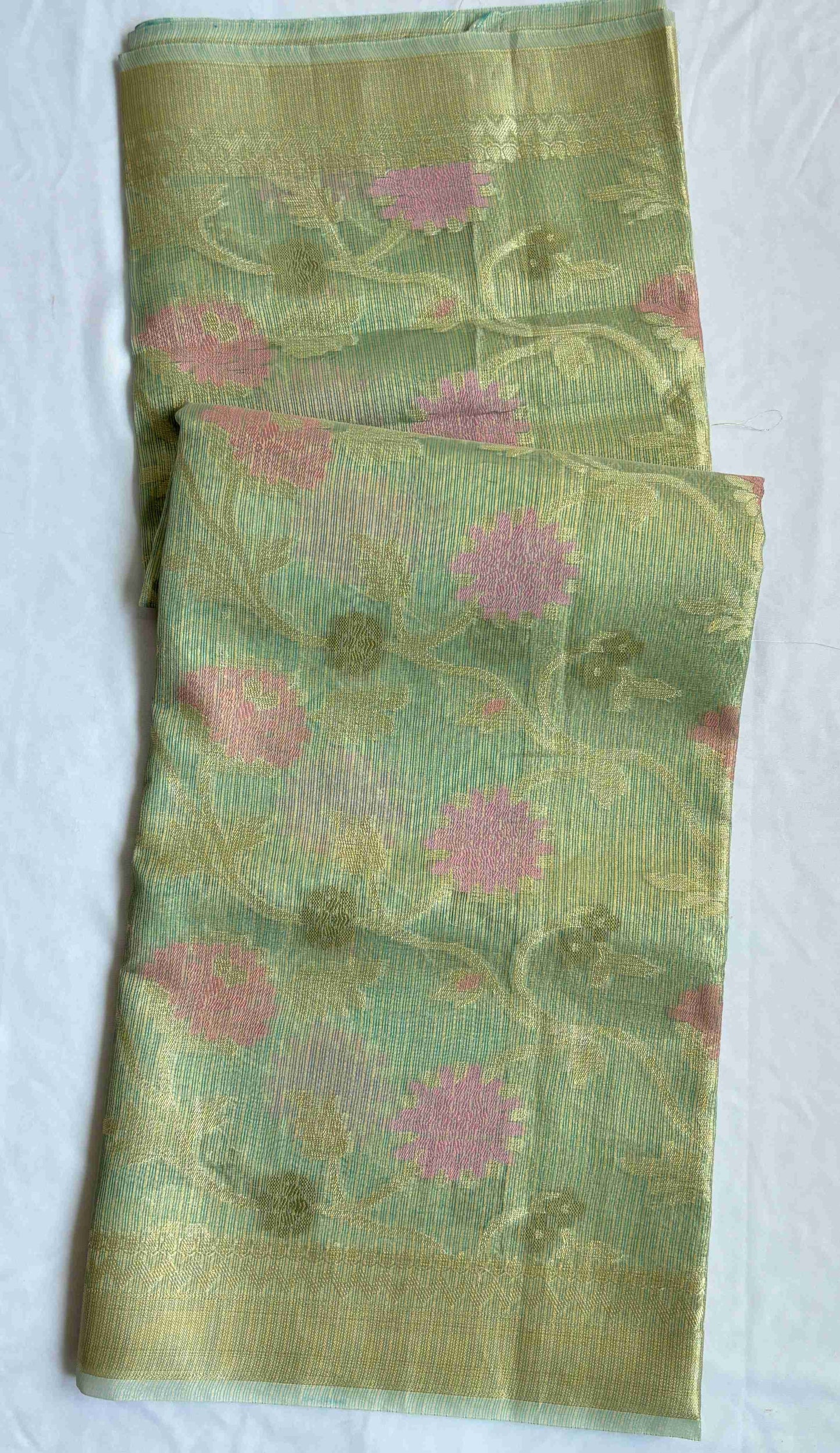 Tissue Plain Muga Silk Saree