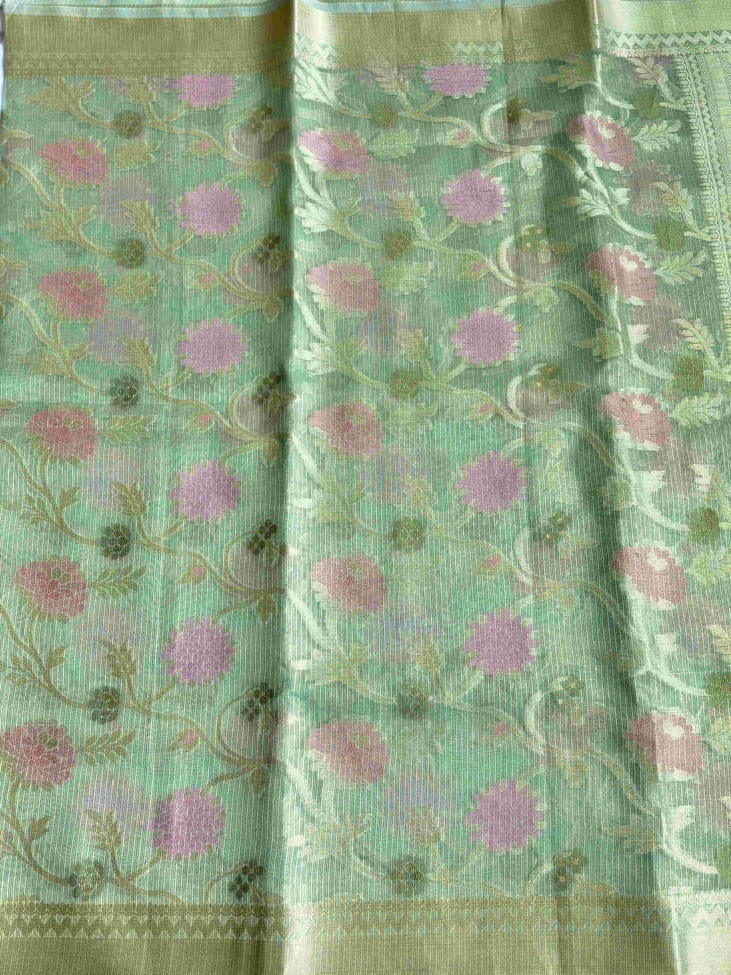 Tissue Plain Muga Silk Saree