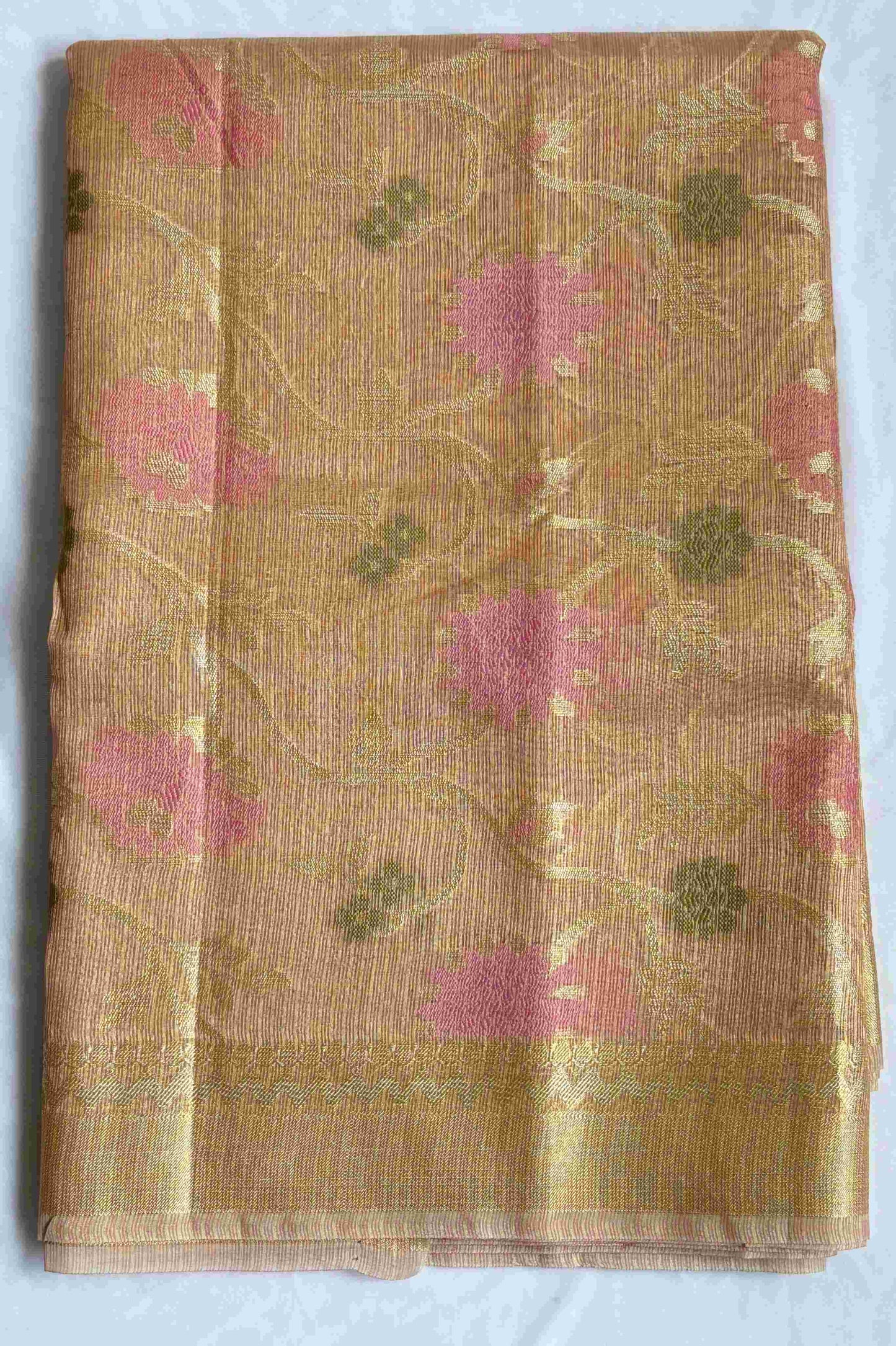 Tissue Plain Muga Silk Saree