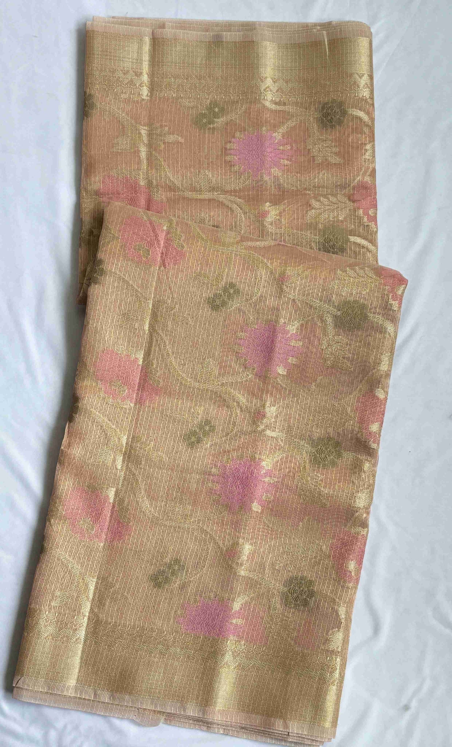 Tissue Plain Muga Silk Saree