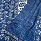 Cotton Silk Saree With Block Print