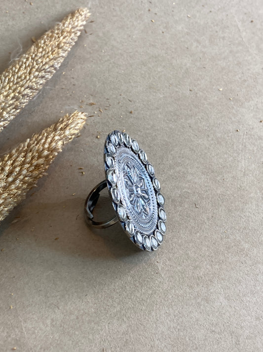 Cocktail Silver Ring for Women/Girl