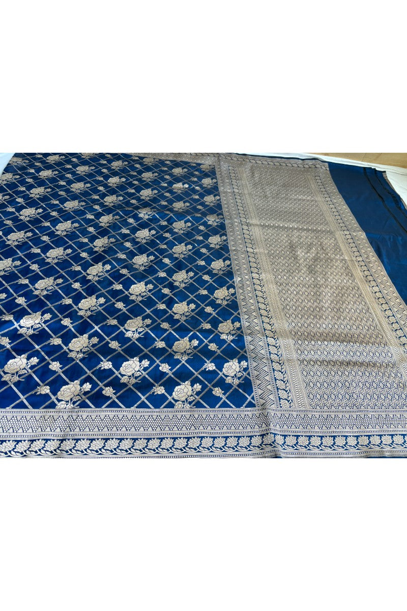 Kataan Silk Blue Saree