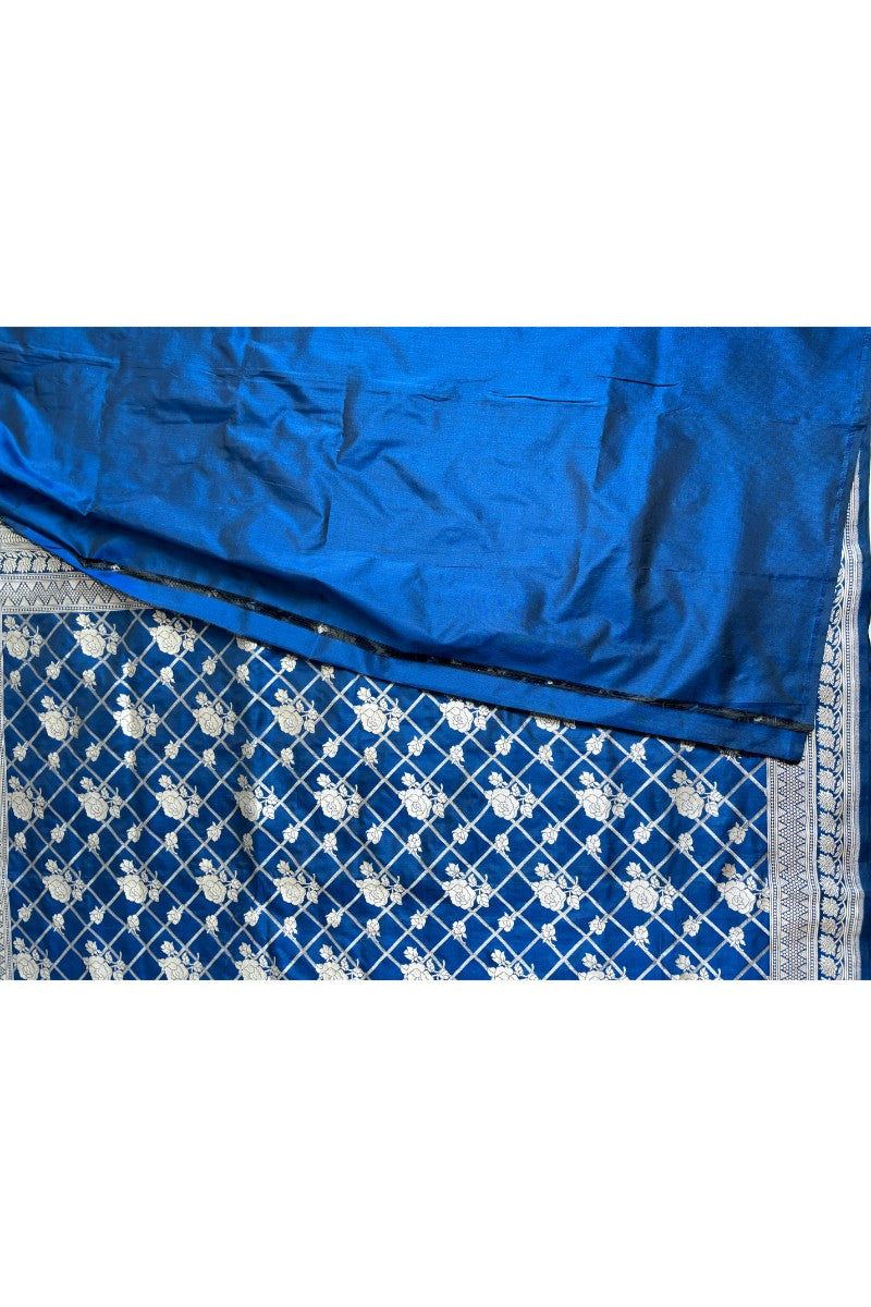 Kataan Silk Blue Saree