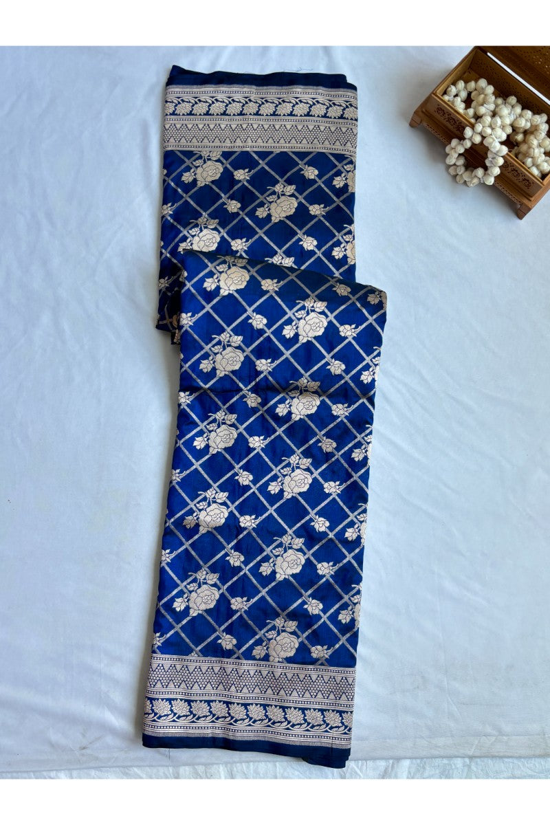 Kataan Silk Blue Saree