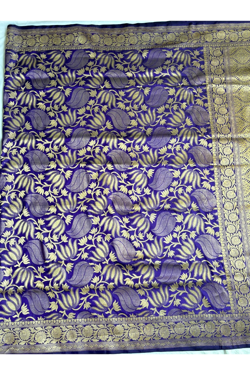 Kataan Silk Purple Saree