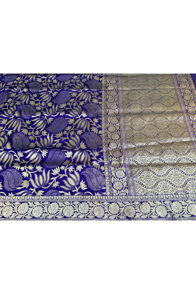 Kataan Silk Purple Saree