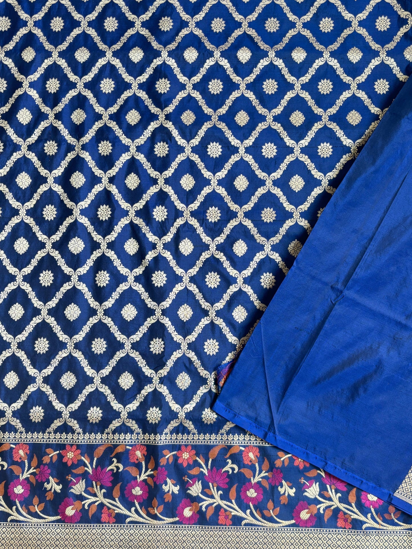 Kataan Silk Blue Saree