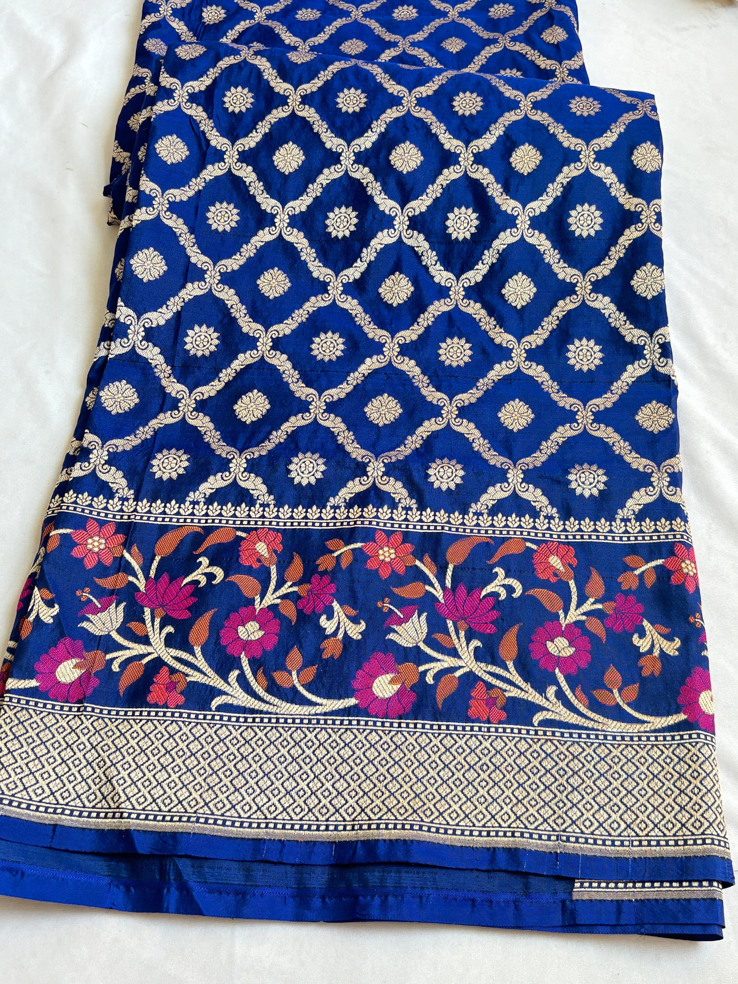 Kataan Silk Blue Saree