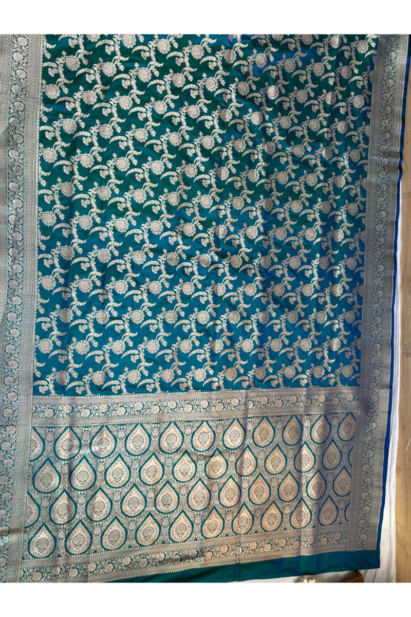 Kataan Silk Blue Saree