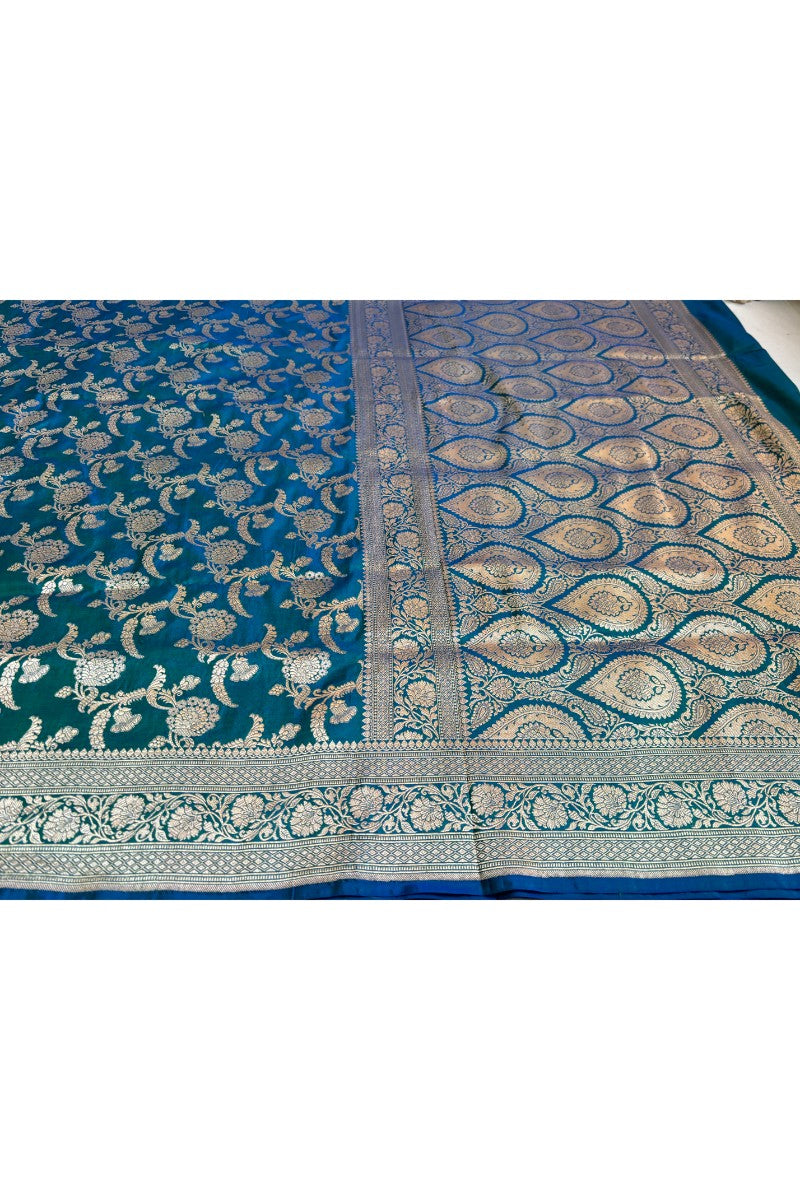 Kataan Silk Blue Saree