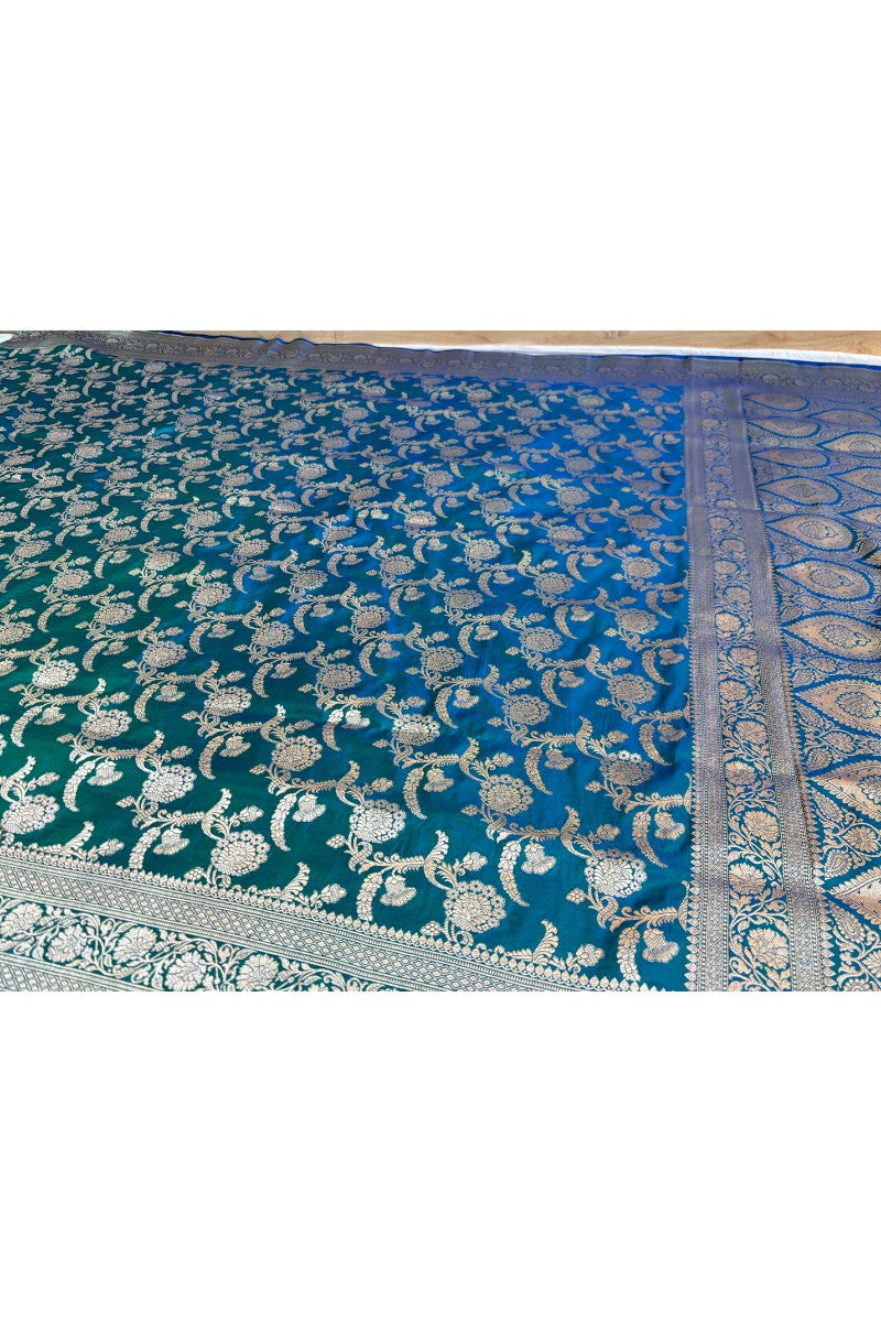 Kataan Silk Blue Saree