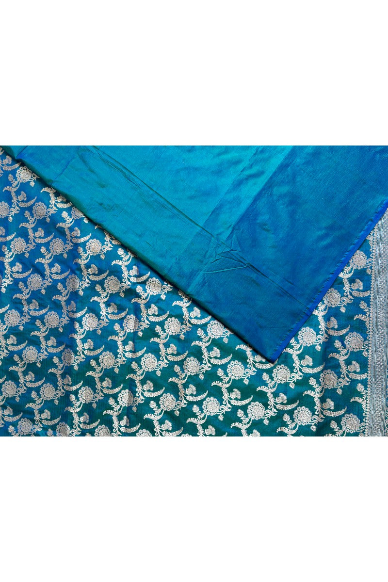 Kataan Silk Blue Saree