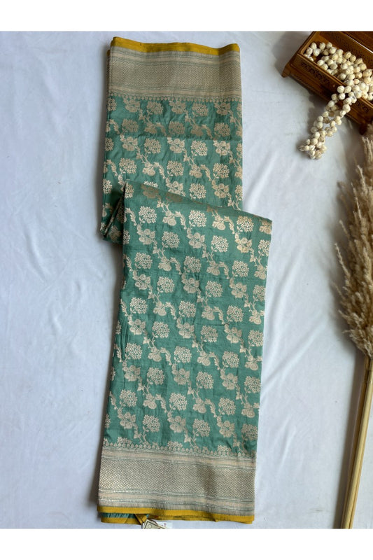 Kataan Silk Sea Green Saree