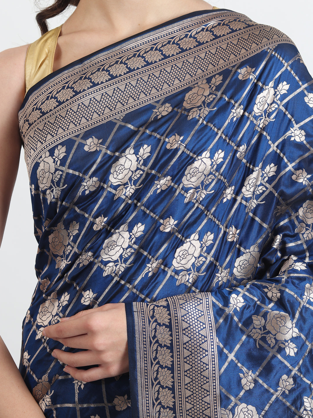 Kataan Silk Blue Saree