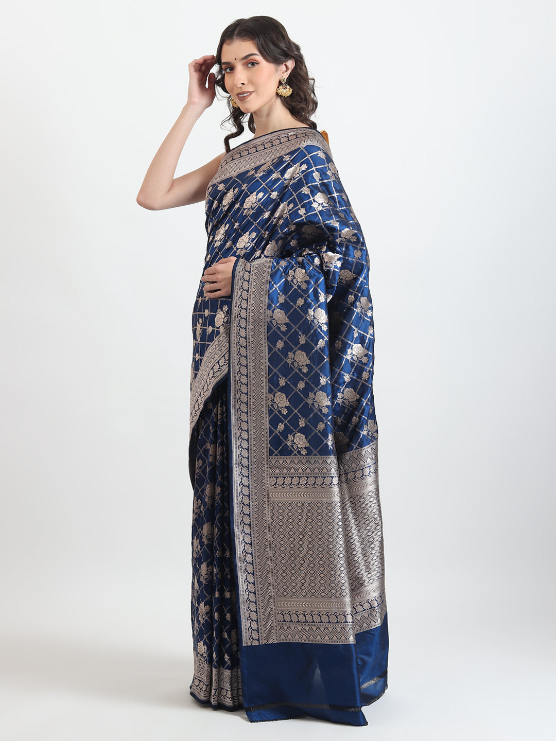 Kataan Silk Blue Saree