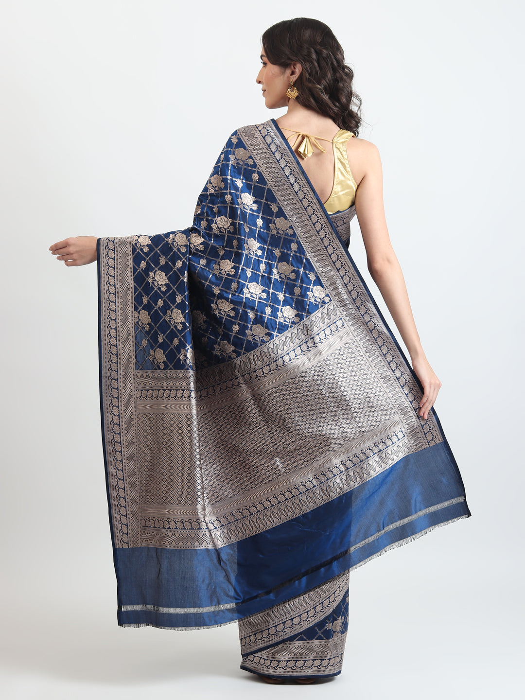 Kataan Silk Blue Saree