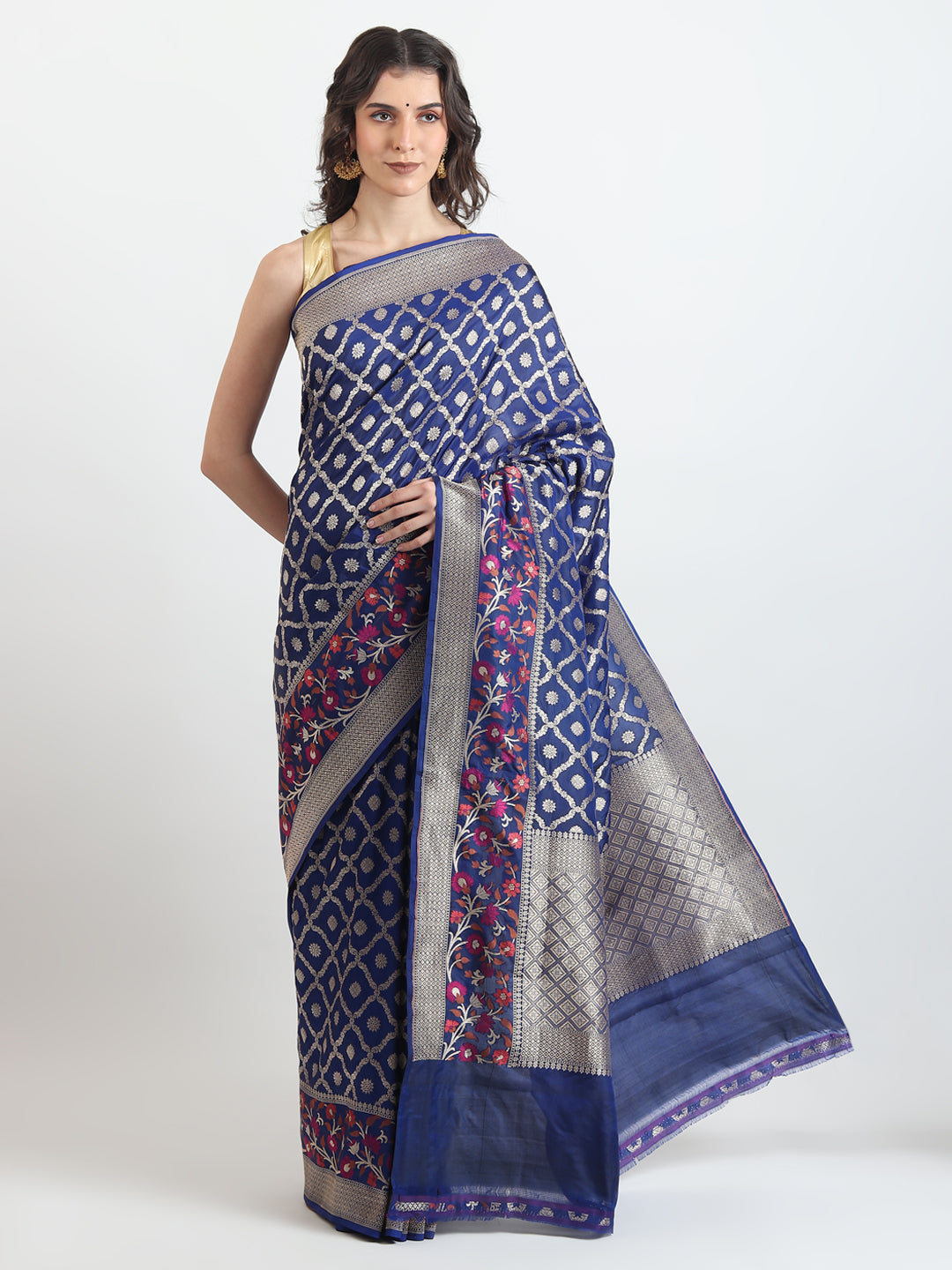 Kataan Silk Blue Saree