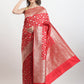 Handloom Kataan Silk Red Saree