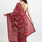 Best Handmade Organza Red Saree