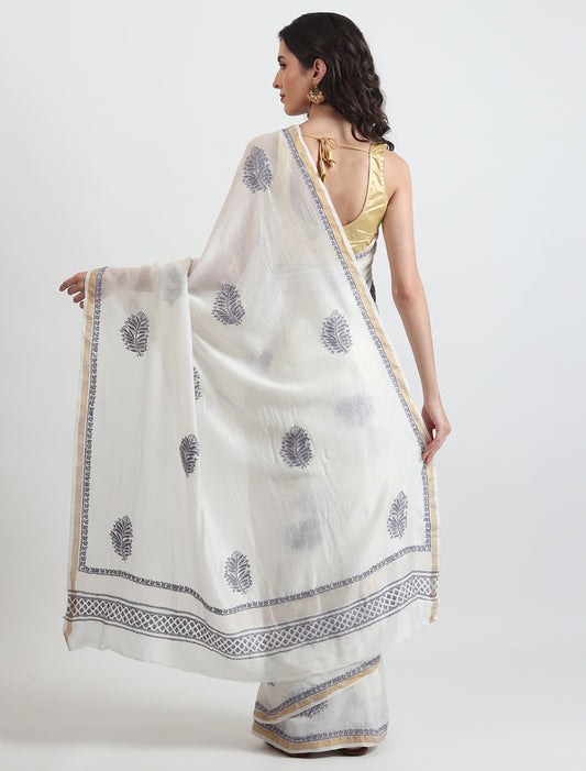 Chanderi Mul Indian Women Saree