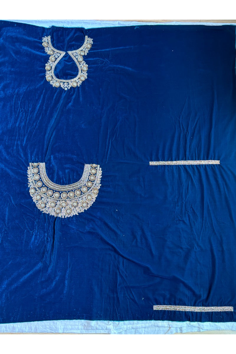 Unstitched Velvet Blouse